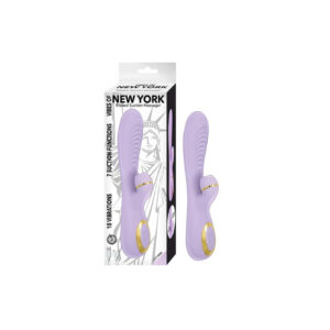 NEW YORK RIBBED SUCTION 10 Vibrations 7 Suction Purple